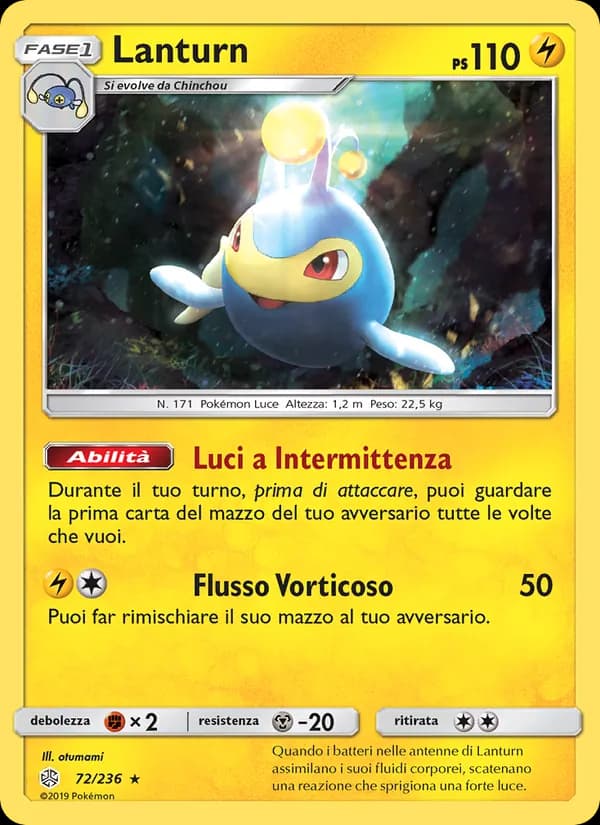Lanturn card in Italian