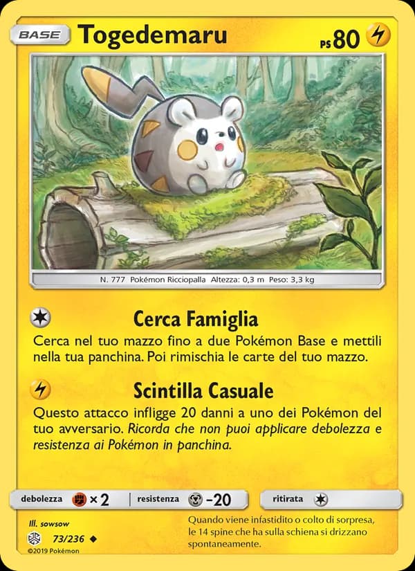 Togedemaru card in Italian