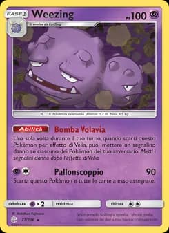 Weezing card in Italian