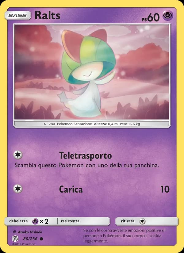 Ralts card in Italian