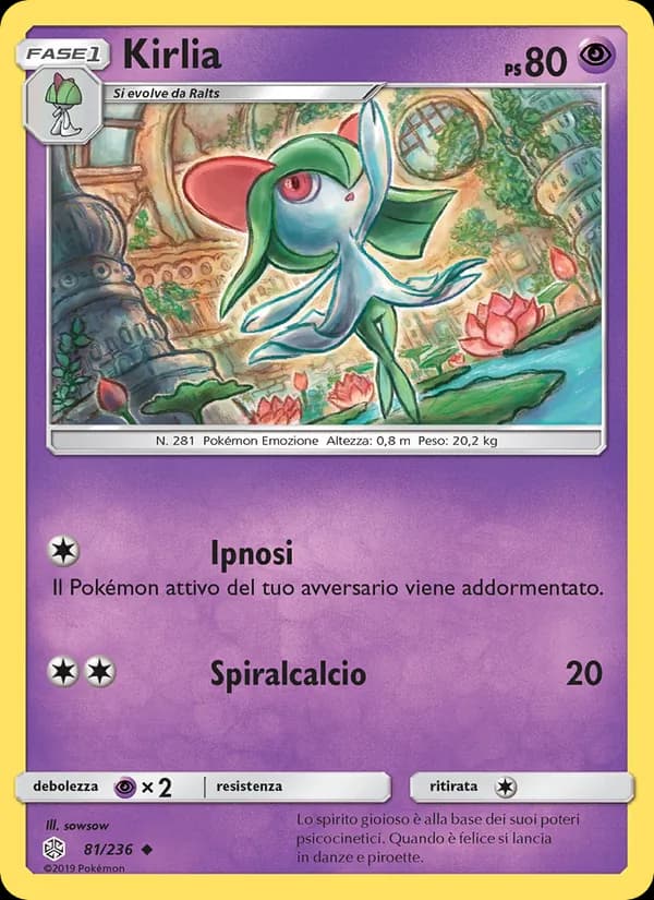 Kirlia card in Italian