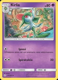 Kirlia card in Italian
