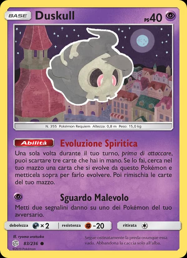 Duskull card in Italian