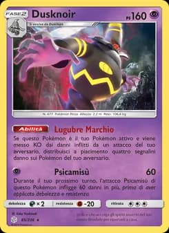 Dusknoir card in Italian