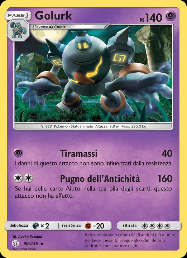 Golurk card in Italian