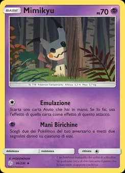 Mimikyu card in Italian
