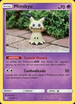 Mimikyu card in Italian