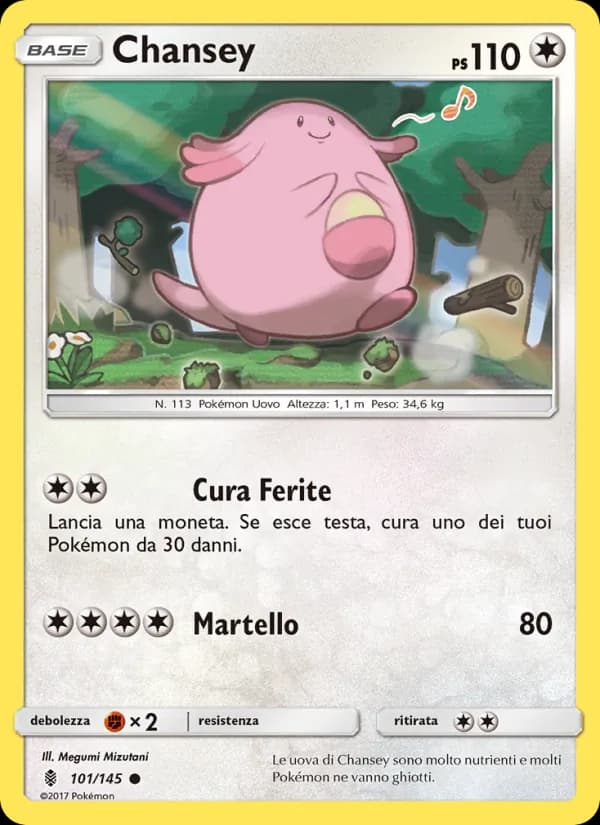 Chansey card in Italian
