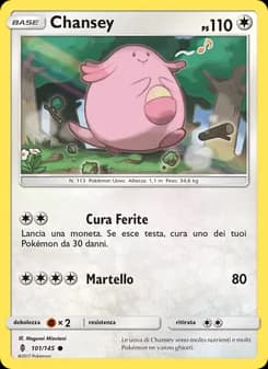 Chansey card in Italian