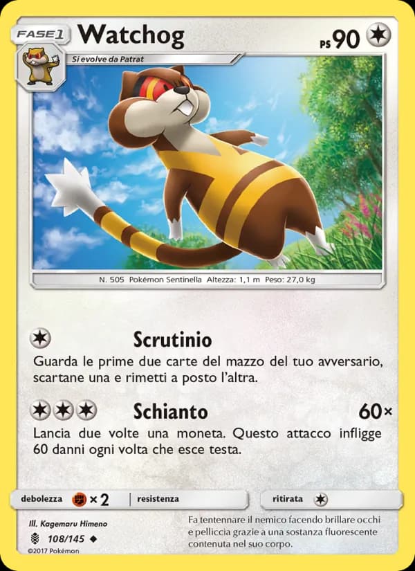 Watchog card in Italian
