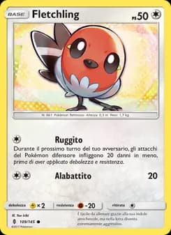 Fletchling card in Italian