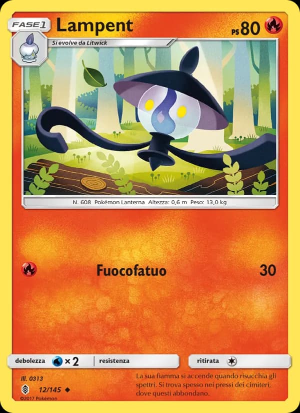 Lampent card in Italian