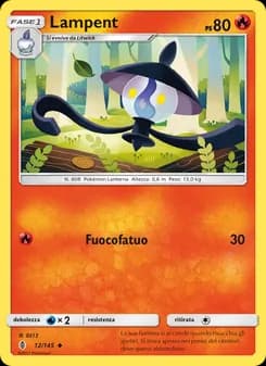 Lampent card in Italian