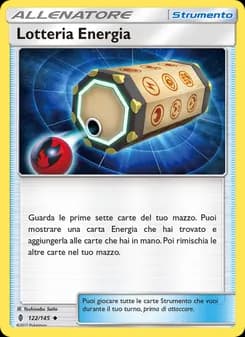 Lotteria Energia card in Italian