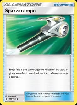 Spazzacampo card in Italian