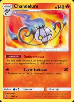 Chandelure card in Italian