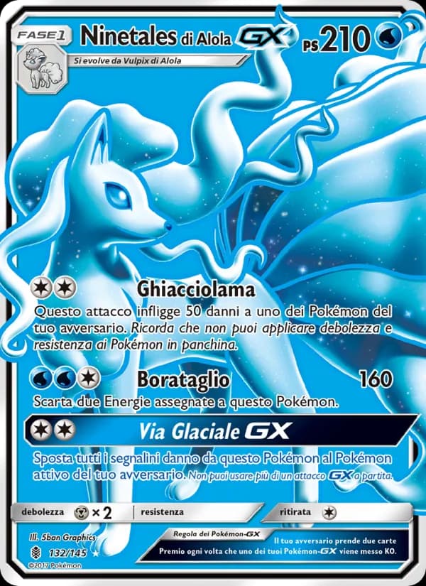 Ninetales di Alola GX card in Italian