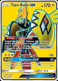 Tapu Koko GX card in Italian