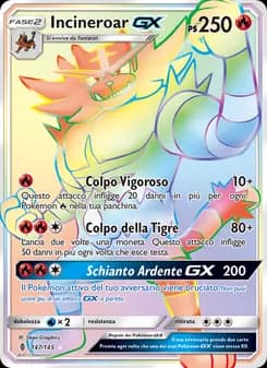 Incineroar GX card in Italian