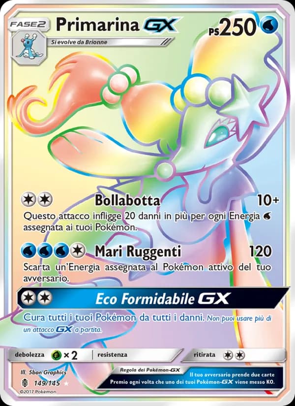 Primarina GX card in Italian