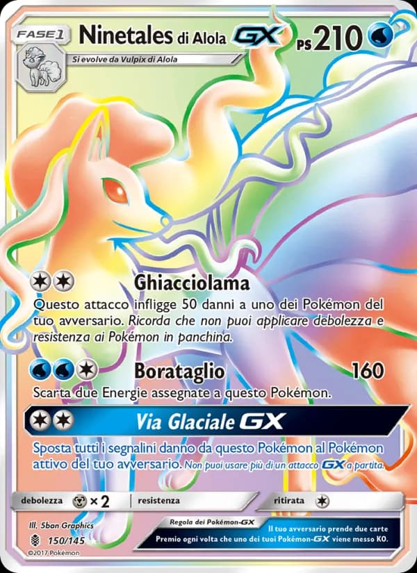 Ninetales di Alola GX card in Italian