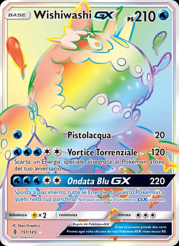 Wishiwashi GX card in Italian