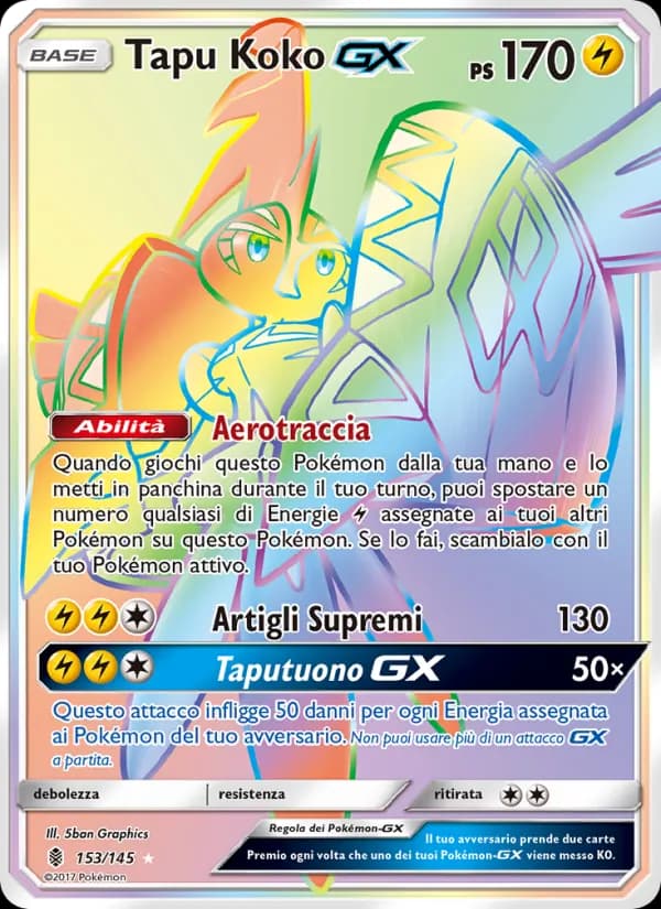 Tapu Koko GX card in Italian