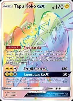 Tapu Koko GX card in Italian