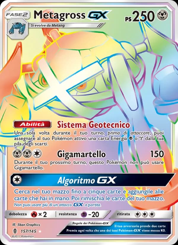 Metagross GX card in Italian