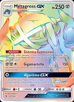 Metagross GX card in Italian