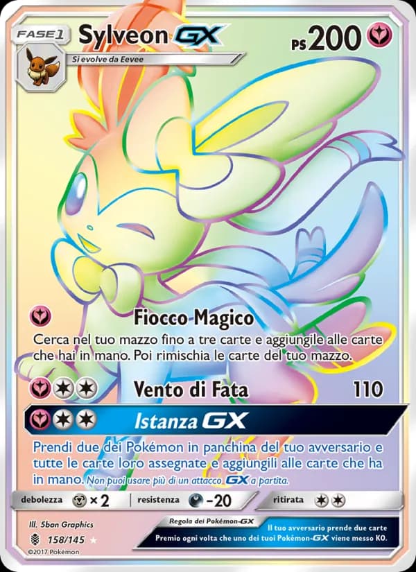 Sylveon GX card in Italian