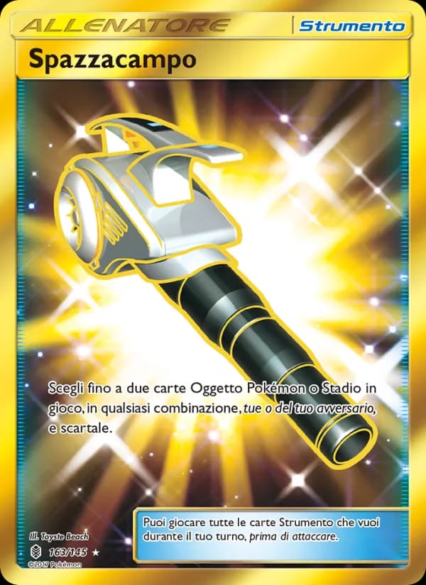 Spazzacampo card in Italian