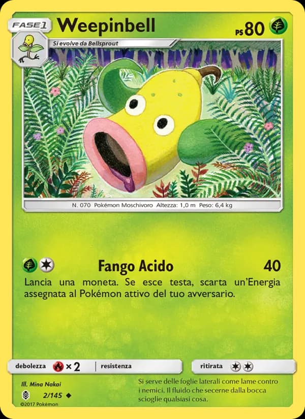 Weepinbell card in Italian