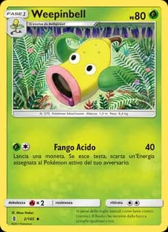 Weepinbell card in Italian