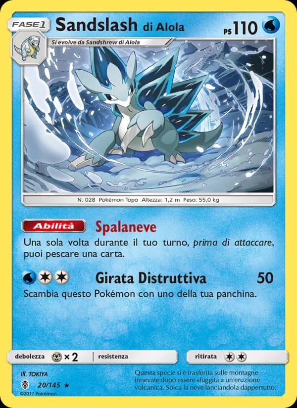 Sandslash di Alola card in Italian