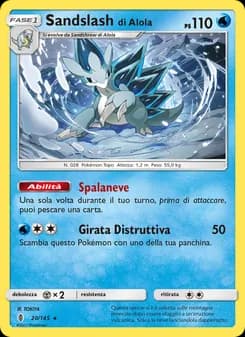 Sandslash di Alola card in Italian