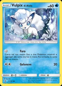 Vulpix di Alola card in Italian