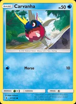 Carvanha card in Italian