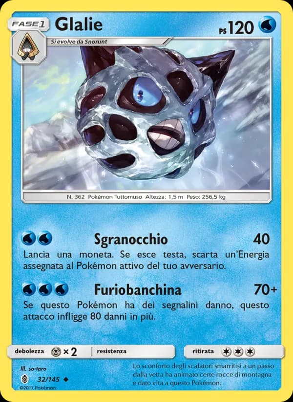 Glalie card in Italian