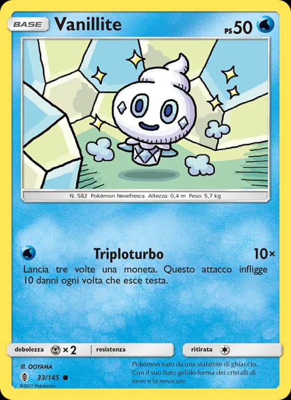 Vanillite card in Italian