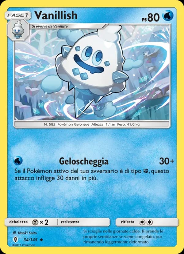 Vanillish card in Italian