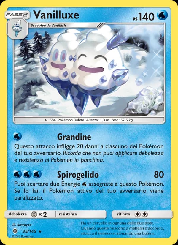 Vanilluxe card in Italian