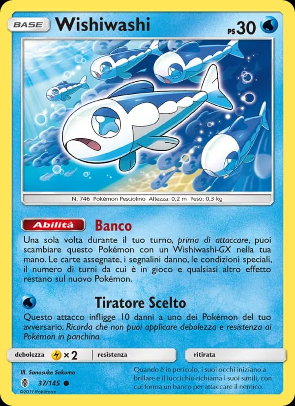 Wishiwashi card in Italian