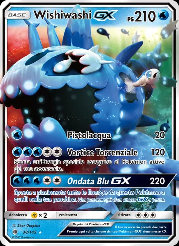 Wishiwashi GX card in Italian