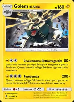 Golem di Alola card in Italian