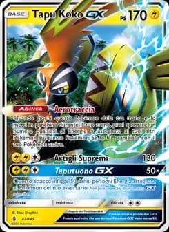 Tapu Koko GX card in Italian