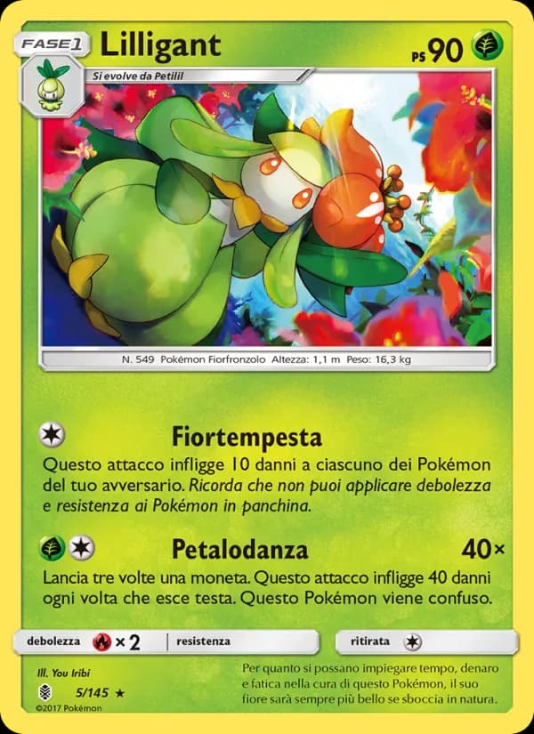 Lilligant card in Italian