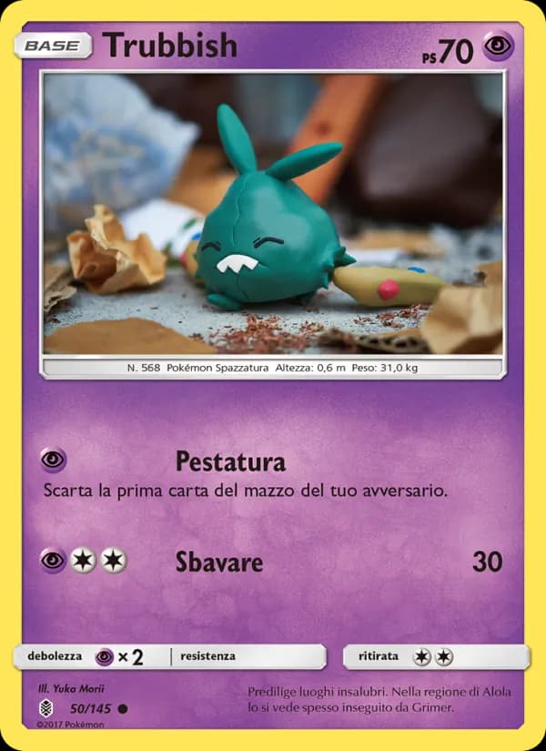 Trubbish card in Italian