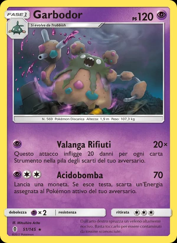 Garbodor card in Italian