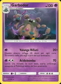 Garbodor card in Italian